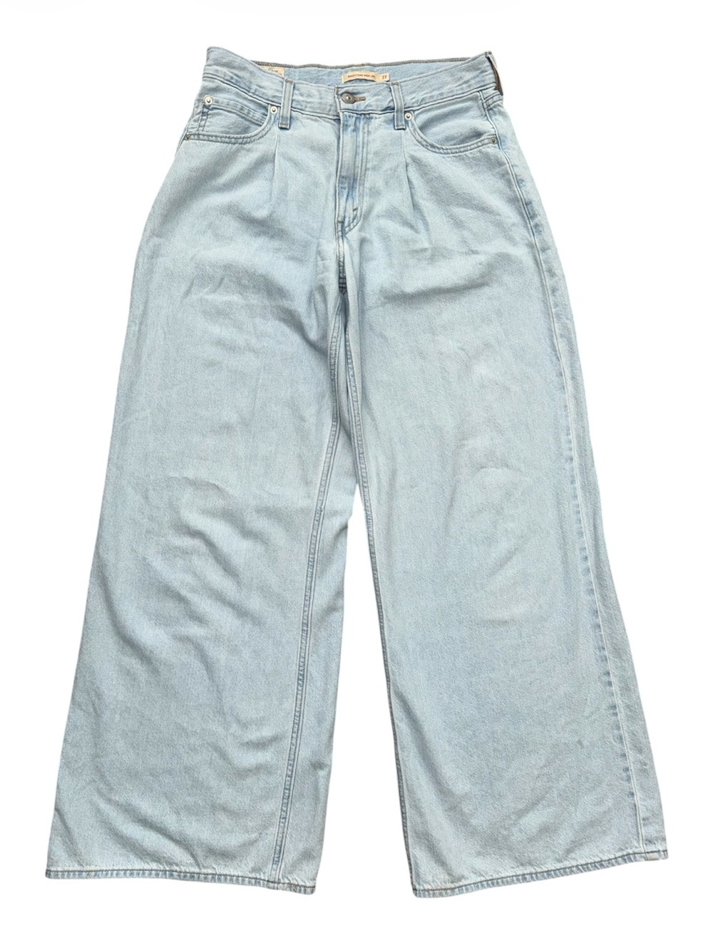 Levi’s Premium Baggy Dad Wide Leg Jeans W27 L32 Light Wash Mid Rise EUC